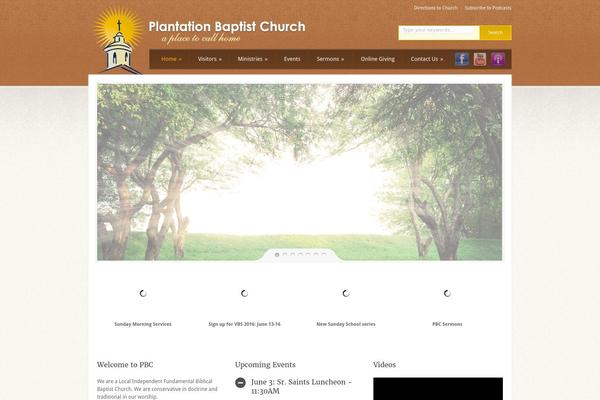plantationbaptist.org site used Pbc