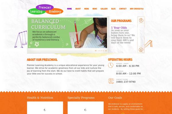 Kids theme site design template sample