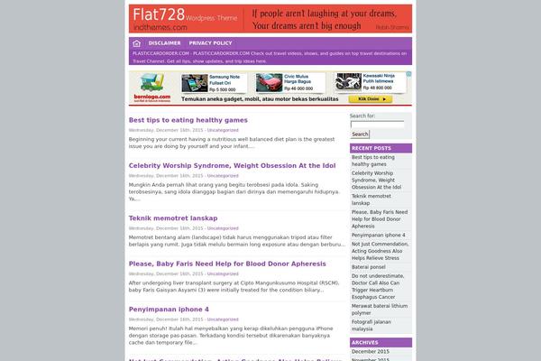 Flat728 theme site design template sample