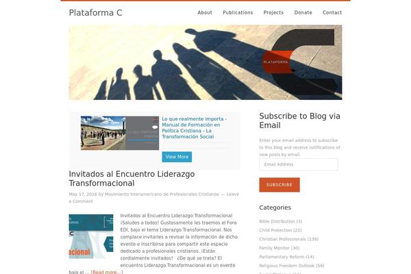 plataformac.org site used Graphy