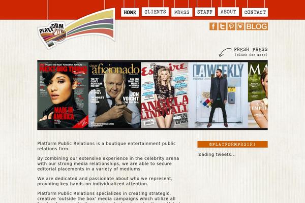 Platform theme site design template sample