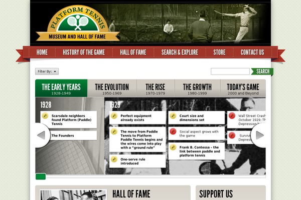 platformtennishalloffame.org site used Tennis