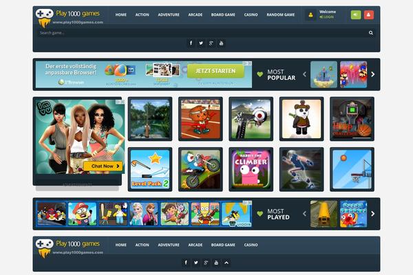 Arcadexls theme site design template sample