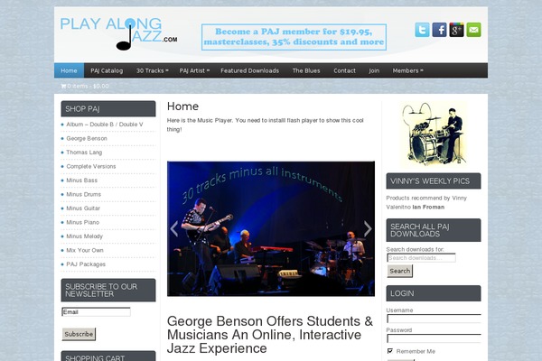 Site using Flash MP3 Player plugin