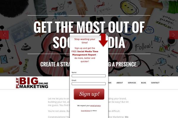 Single theme site design template sample