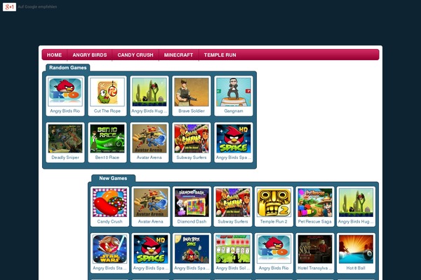 Wtb Game theme site design template sample