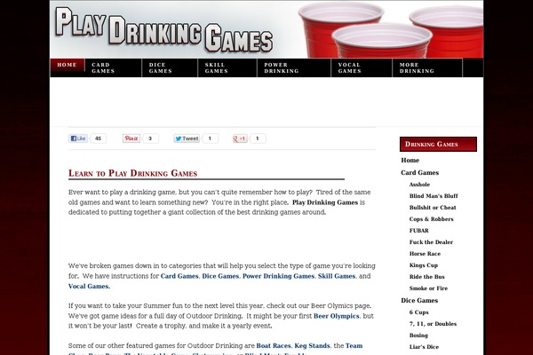 Site using Floating Social Bar plugin