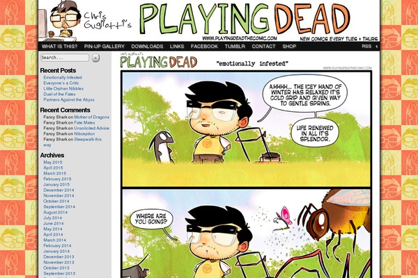 playingdeadthecomic.com site used Comicpress Boxed