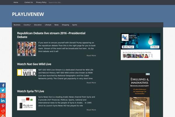 JustBlue theme site design template sample