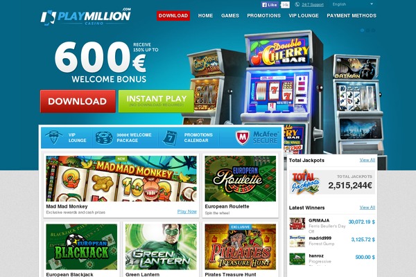 playmillion.com site used Playmillion