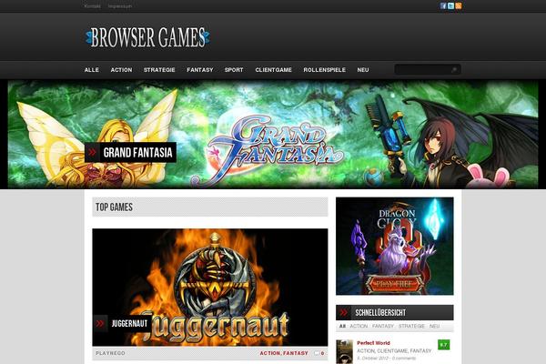 Games theme site design template sample