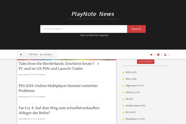 Site using Dave's WordPress Live Search plugin