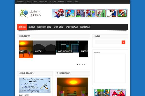 Gameleon theme site design template sample