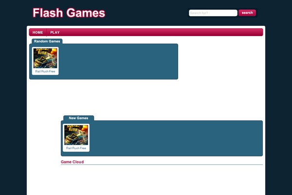 Wtb Game theme site design template sample