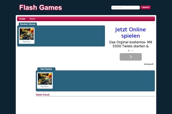 Wtb Game theme site design template sample