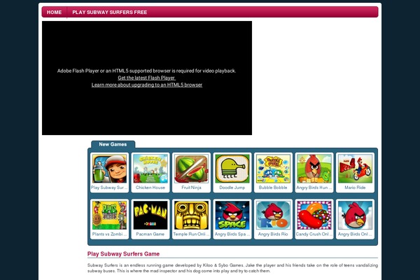 Wtb Game theme site design template sample