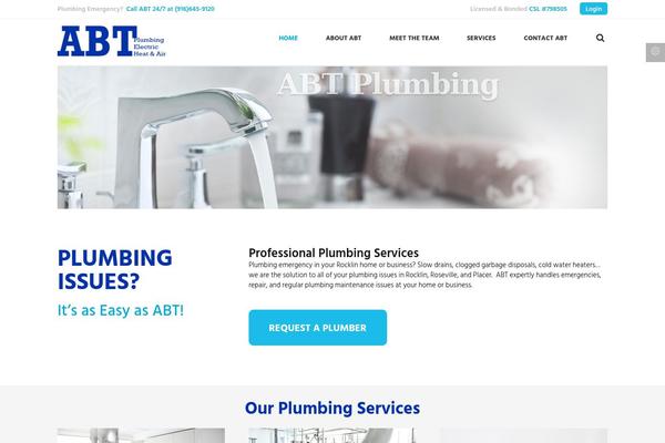 Plumbing-company-child theme site design template sample