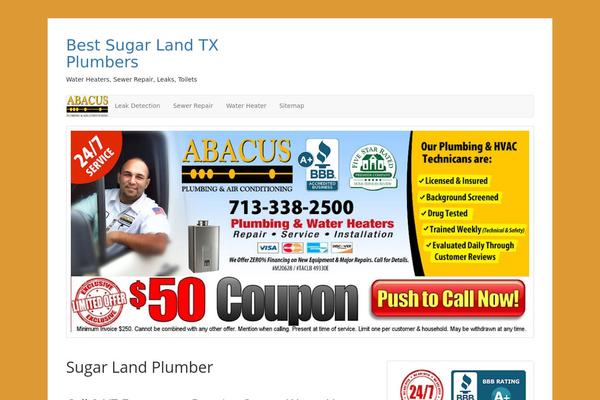 plumberssugarland.com site used Bootville