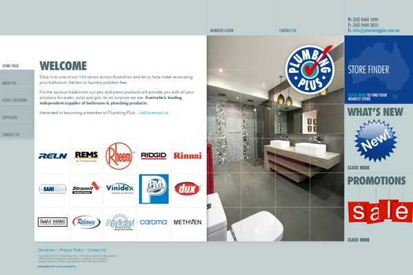 Plumbing theme site design template sample