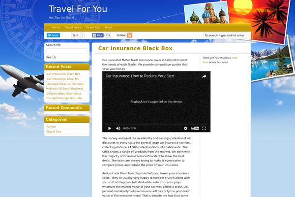 Travel Blogger theme site design template sample