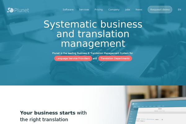 plunet.de site used Plunet