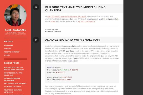 Writr theme site design template sample