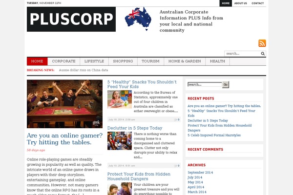 Tribune theme site design template sample