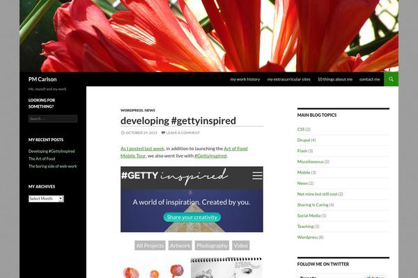 Twenty Fourteen theme site design template sample