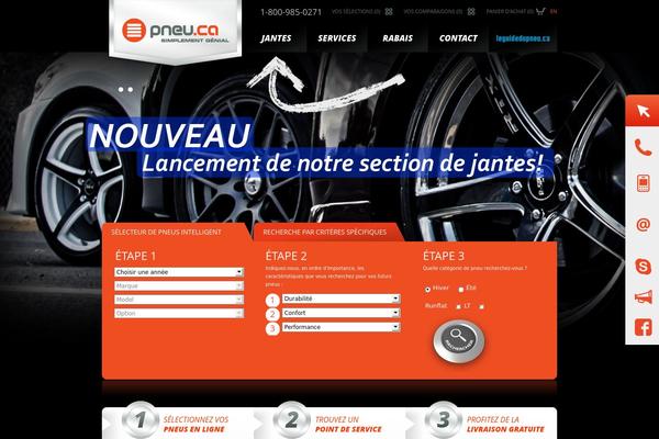 pneu.ca site used Pneu
