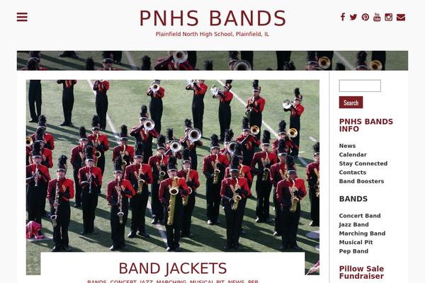 pnhsbands.com site used Wp Contented