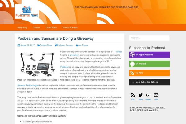 Site using Subscribe Sidebar plugin by Blubrry plugin