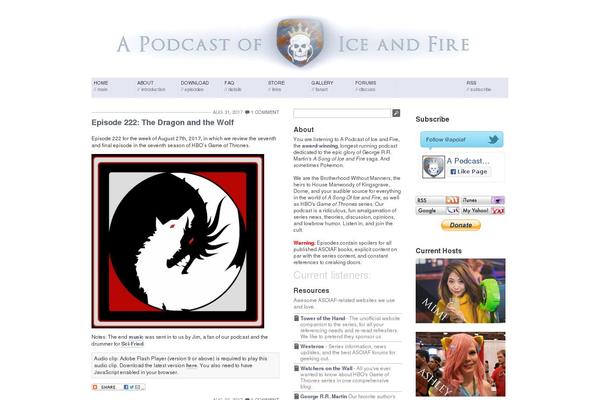 podcastoficeandfire.com site used Grid_focus_public2