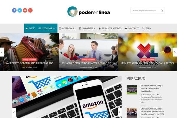 Magazine theme site design template sample