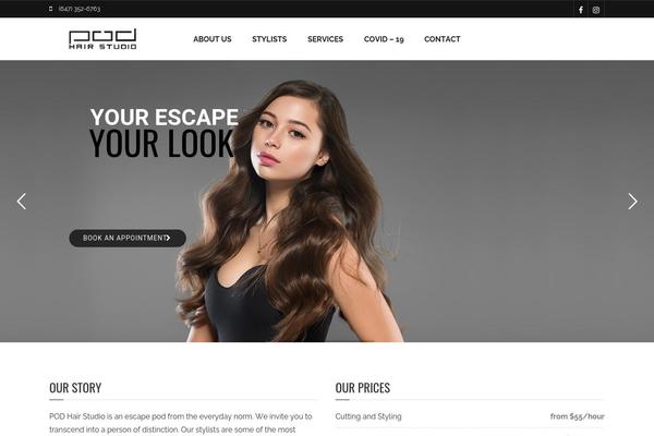 Barber theme site design template sample