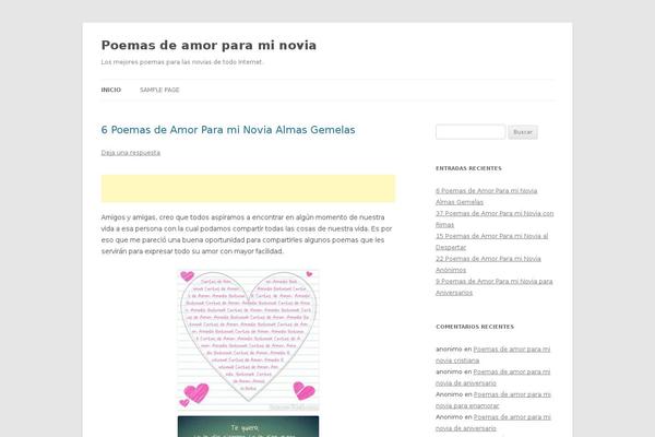 Twenty Twelve theme site design template sample