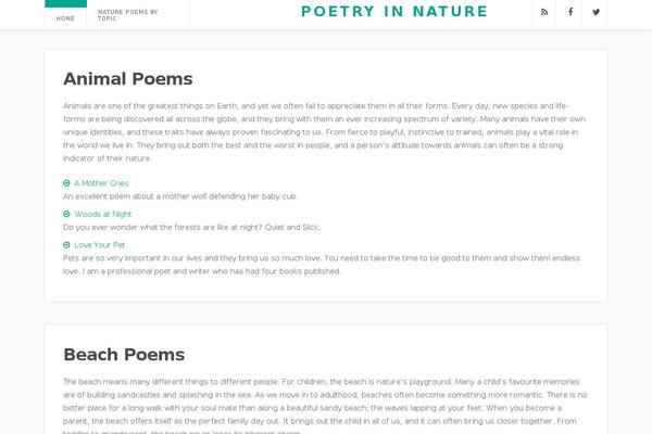 Poet theme site design template sample