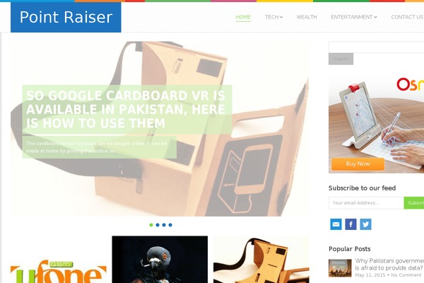 pointraiser.com site used Mh_newsdesk_lite