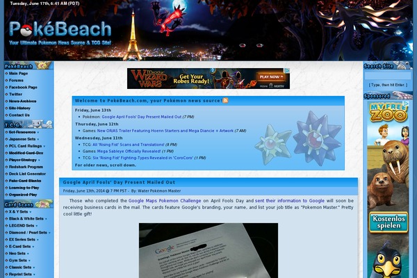 pokebeach.com site used Wp-xpress-theme