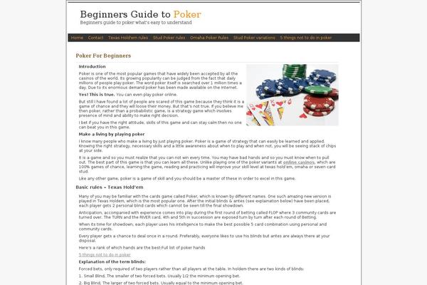 Default theme site design template sample