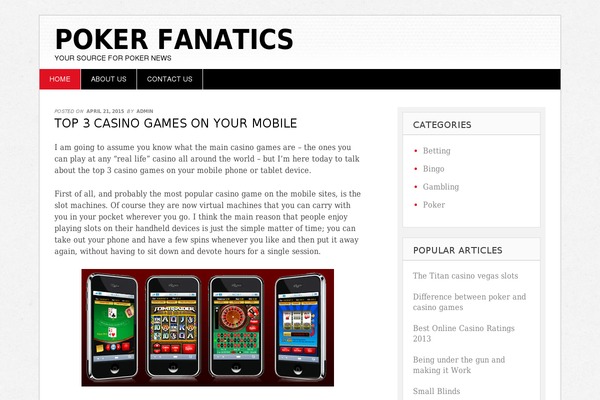 Fascinate theme site design template sample