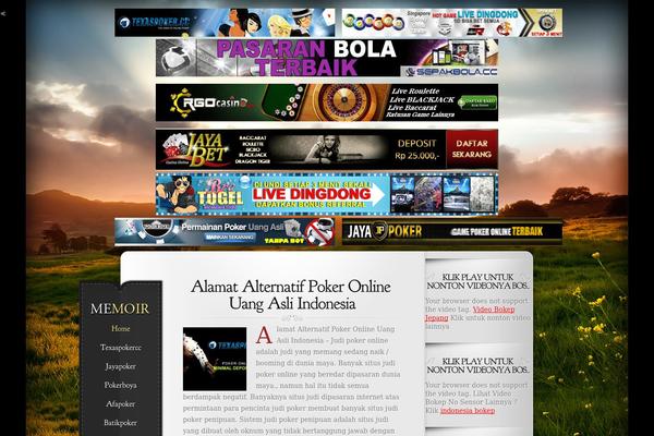 Memoir theme site design template sample