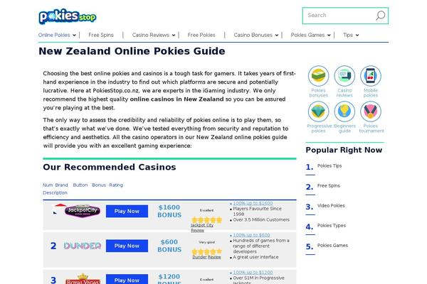 Site using Stock Ticker plugin