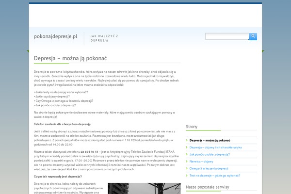 pokonajdepresje.pl site used Green One
