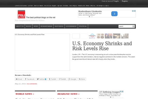 Daily Headlines theme site design template sample