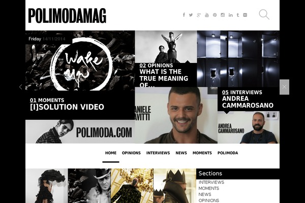 Magazine theme site design template sample