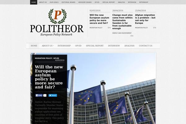 Editorial theme site design template sample