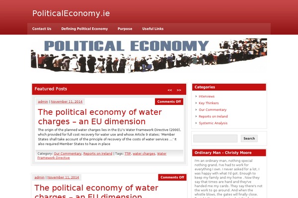 politicaleconomy.ie site used zeeSynergie