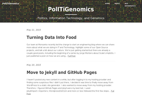 politigenomics.com site used Limau Orange v.01