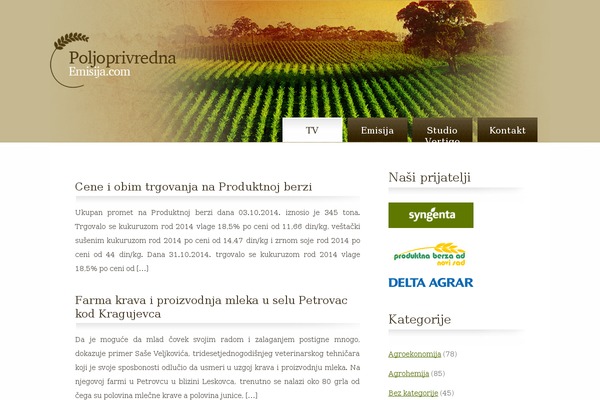 poljoprivrednaemisija.com site used Earthlingtwo