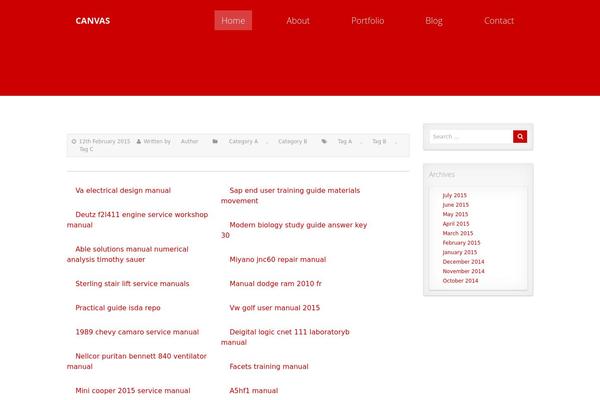 Blueline theme site design template sample